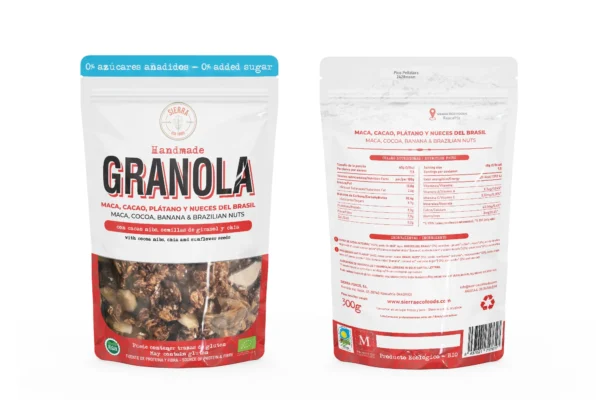 Granóla - Macha, Kakó, Bananar & Braselíuhnetum (Handgert)